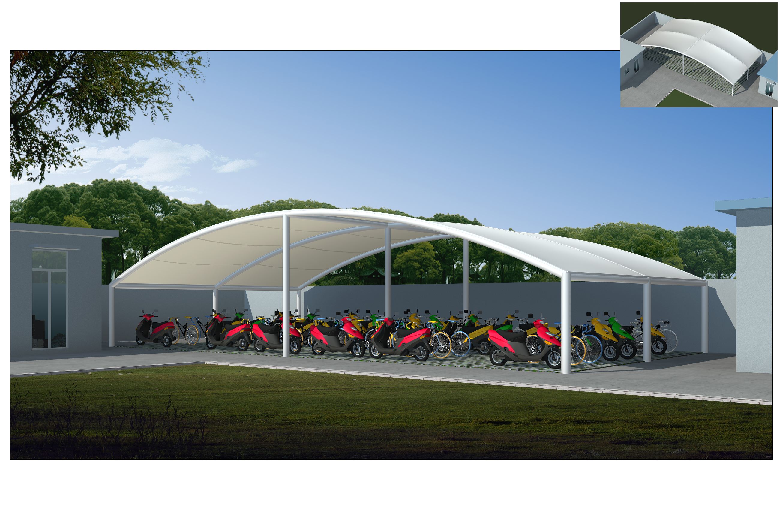 膜结构停车棚是否合格应该如何判断?