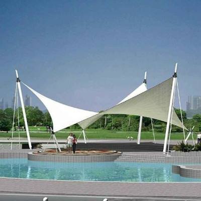 膜结构遮阳伞,夏天的一处清凉