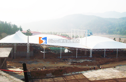 膜结构遮阳棚在安装中要注意什么